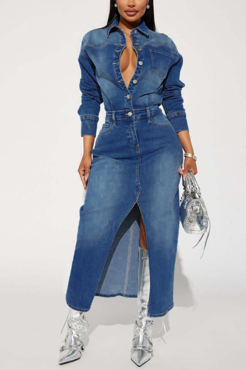 Denim me maxi dress