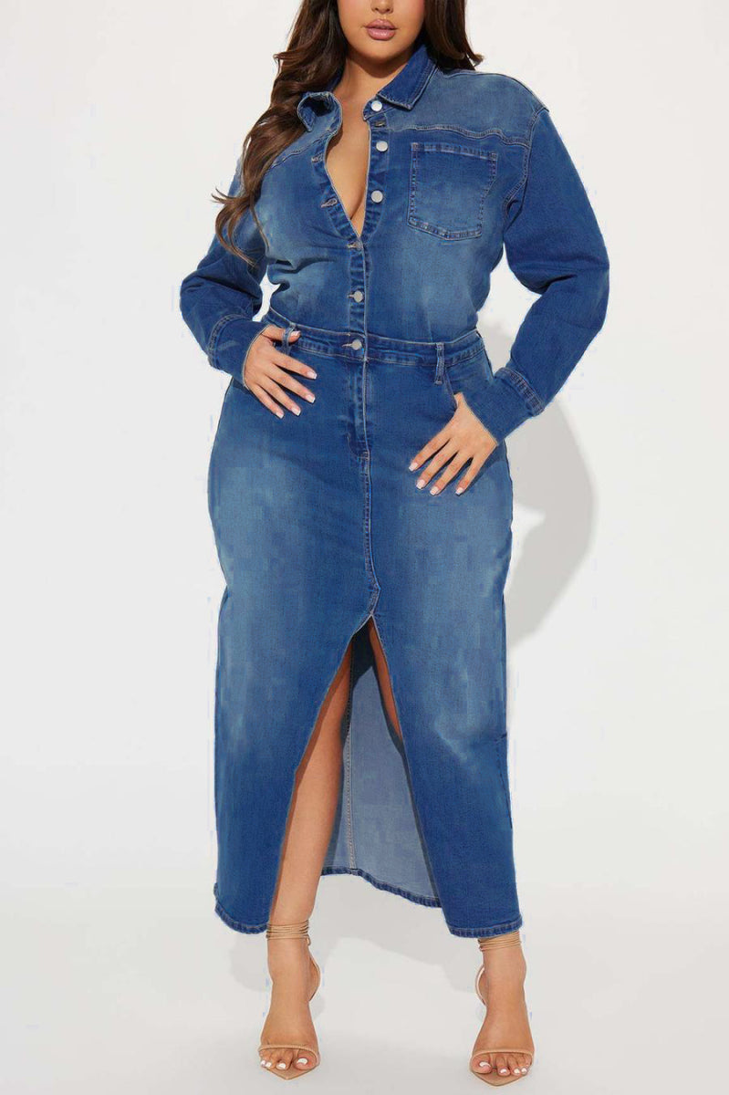 Denim me maxi dress